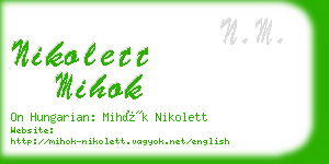 nikolett mihok business card